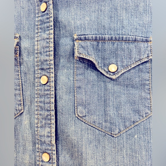 Chaos women Jean shirt with snap pearl buttons - Picture 2 of 9